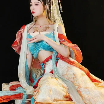 Hanfu Женская Китайская одежда Dunhuang Feitian Западная принцесса Одежда Hanfu Экзотическая фотография Танцевальный костюм в китайском стиле