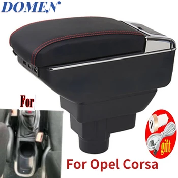 Подлокотник для Opel Corsa Для автомобиля Opel Corsa D Коробка для подлокотника внутренний ящик для хранения модифицированных деталей со светодиодными лампочками USB