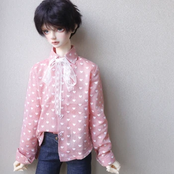 D01-P603 Кукла одежда ручной работы 1/4 1/3 дядя MSD SSDF SD Аксессуары для куклы Розовая милая рубашка love little 1шт