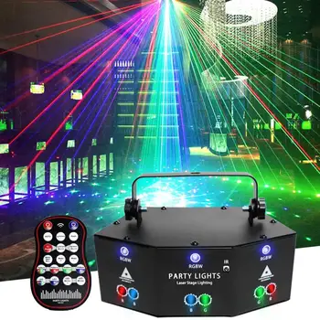 Диско RGB Light Party Light С Дистанционным Управлением Сценический Световой Эффект Для DJ Club Bar Decoration Party Lights Лампа Проектора