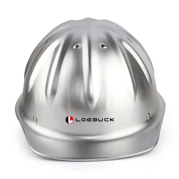 Защитный шлем из алюминиевого сплава LOEBUCK, защита от разбивания, защита от столкновений, строительная шляпа, инспекция руководителя, серебро