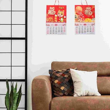 Аксессуар для дома Настенный календарь в китайском стиле на каждый день с прозрачной печатью, нежный Традиционный подвесной