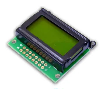 Маленький 16-контактный модуль символьного экрана HD 0802C LCD 5V с синей/желтой подсветкой