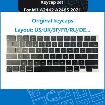 50 Компл. Ноутбуков A2442 A2485 A2681 Keycaps Keys Key Cap AZERTY Для Macbook Pro M1 14 