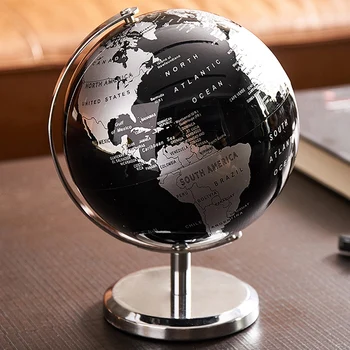 Вращающиеся глобусы с картой мира, украшения для домашнего офисного стола с подставкой для преподавания географии в классе, школьные принадлежности