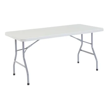 National Public Seating® Прямоугольный складной стол размером 30 X 60 дюймов, серый в крапинку, Вместимостью 1000 фунтов Уличный стол Уличная мебель