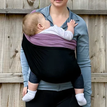 Эластичный Слинг-переноска для младенцев, детское обертывание Mama's Bonding Comforter, Идеально подходит для новорожденных и детей весом до 55 фунтов