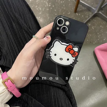 Аксессуары Для мобильного телефона Kawaii Sanrio Hello Kitty, Телескопическая Складная Паста, Пряжка для пальцев, Кольцевая пряжка Y2K, подарок для девочки