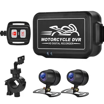 Двойная камера для спортивной записи Спереди и сзади 1080P, двойная 150-дюймовая широкоугольная камера для мотоцикла, видеорегистратор для записи спортбайка, водонепроницаемая