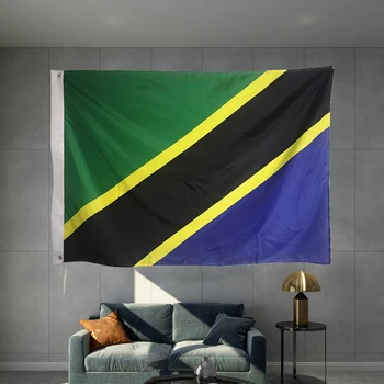 Танзания Страна Африка Национальный Флаг По Всему миру Дизайн Наружной Рекламы Украшение Баннера Вечеринка Спортивная Графика