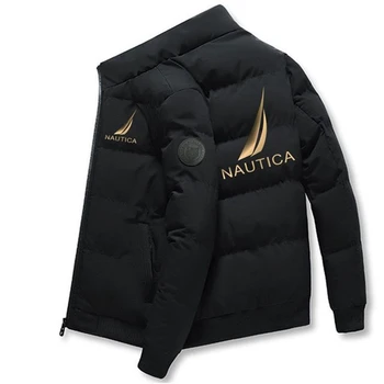 Зимняя мужская куртка NAUTICA на молнии, теплая мужская куртка для серфинга, ветрозащитная повседневная мужская куртка, ветрозащитная и морозостойкая