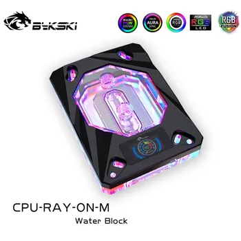 Bykski CPU-RAY-ON-M, Водяной блок процессора AMD с OLED-дисплеем температуры Для процессорного радиатора RYZEN AM3/AM3 +/AM4 CPU Cooler