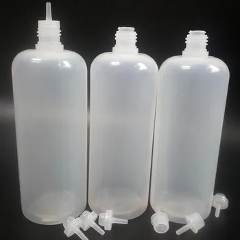 2000 шт./лот, пустые бутылочки-капельницы из полиэтилена объемом 120 мл для жидкости С защитой от детей и длинным тонким наконечником для жидкого геля для ногтей