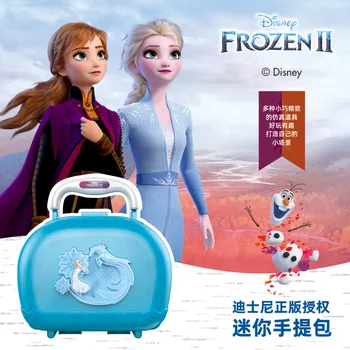 Disney Frozen 2 Эльза Анна Набор для макияжа Кухонная игрушка для девочек Косметический набор Сумочка Чемодан детская Туалетная игрушка
