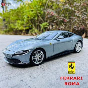 Bburago 1:24 Ferrari ROMA Модель Гоночного автомобиля из сплава, Отлитая под давлением Металлическая Игрушка, Супер Спортивная Модель Автомобиля, Коллекция Симуляторов, Подарок для детей B733