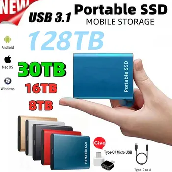 Портативный SSD HDD 500GB 1TB 2TB Внешний жесткий диск 2TB 4TB Твердотельные накопители 500GB Жесткий диск USB 3.1 4TB SSD Для Ноутбука
