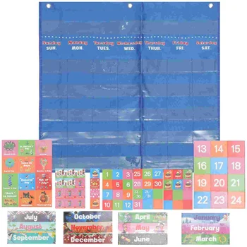 1 Комплект Портативных настенных календарей Дошкольные обучающие игрушки Классный календарь
