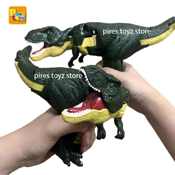 Мир динозавров Юрского периода, декомпрессионный динозавр, качающийся от укуса, игрушки с ручным управлением, пружинные качели, Динозавры, детские игрушки, запускающие тираннозавра