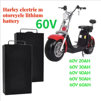 Литиевая Батарея Электромобиля Harley Водонепроницаемая Батарея 18650 60V 40Ah для Двухколесного Складного Электрического Скутера Citycoco, Велосипеда