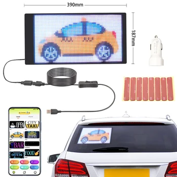 Bluetooth Гибкий светодиодный RGB дисплей, Рекламные светодиодные вывески, анимация текстового рисунка 