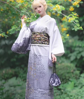 Японское официальное кимоно, новое женское платье в китайском стиле с чернильным принтом длиной 160 см