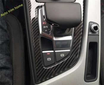 Комплект для ремонта салона, накладка на панель переключения передач Audi A4 A5 B9 2016-2020, Углеродное волокно/Автоаксессуары