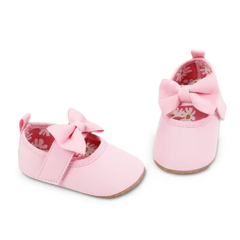 Flora/ модельные туфли Mary Jane с блестками для маленьких девочек, украшенные бантом, на мягкой подошве для прогулок с малышом