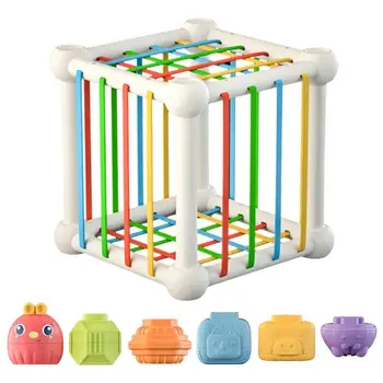Игрушки-Сортировщики форм для малышей, Красочные Текстурированные детские кубики, игрушки Монтессори Для распознавания цветов и развития мелкой моторики