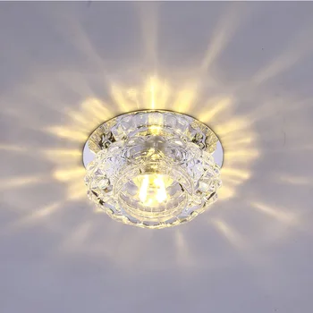 Хрустальные светодиодные потолочные светильники Современный Мини-потолочный светильник Crystal Led Light Гостиная Спальня Проход Коридор Кухня Вход 3 Вт 5 Вт