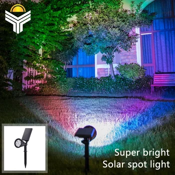 Украшение сада Lawn Jardin Наземный светильник Светодиодные Наружные солнечные фонари Smart RGB IP65 Водонепроницаемые Ландшафтные прожекторы Solaire Luces