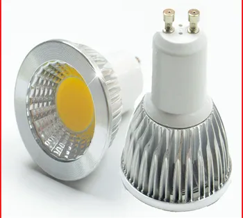 10X Супер яркая лампочка GU10 с регулируемой яркостью теплая/белая 85-265 В 6 Вт 9 Вт 12 Вт GU10 COB лампа LED GU10/E27/E14/GU5.3 светодиодный прожектор
