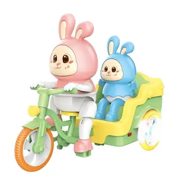 Электрический Трехколесный велосипед Rabbit, Интерактивная игрушка, Портативный Обучающий Интерактивный Трехколесный велосипед Bunny, игрушки для мальчиков и