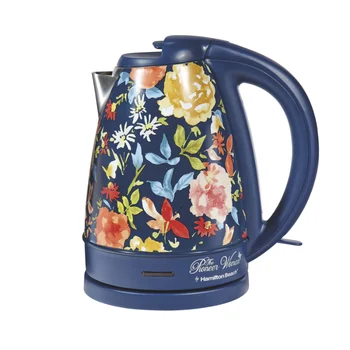 The Pioneer Woman Fiona Цветочный синий, Электрический чайник, 1,7 л, модель 40971
