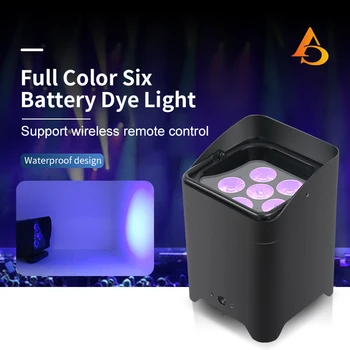 6x18wRGBWA UV 6IN1 Battery Par Light LED Беспроводной DMX с приложением iOS и Andorid Phone Пульт дистанционного Управления Для Вечеринки, Свадебного Сценического Освещения