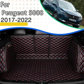 Коврик Для Багажника Автомобиля Peugeot 5008 P87 2017 ~ 2023, Украшение Интерьера Автомобиля, Грузовой Лоток, Водонепроницаемый Защитный Коврик Для Багажника, Автомобильные Аксессуары