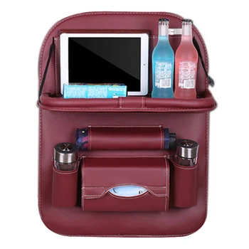 Многофункциональный Автомобильный карман, сумка для хранения на спинке автокресла из искусственной кожи, Держатель для телефона, планшета, Универсальный Органайзер на заднем сиденье