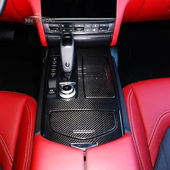 Накладка на панель переключения передач автомобиля из настоящего Углеродного Волокна для Maserati Ghibli 2014-2016