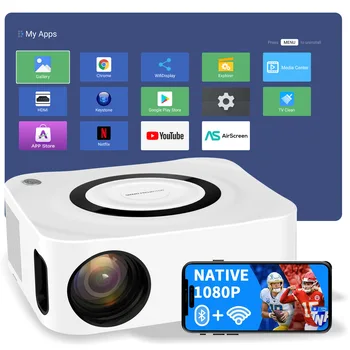 Домашний HD-проектор Y9 1080P, Bluetooth, WIFI, мобильный умный проектор