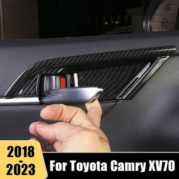 Для Toyota Camry XV70 70 2018 2019 2020 2021 2022 2023 Внутренняя Дверная Ручка Автомобиля, Накладка на Чашу, Наклейка, Крышка, Аксессуары Для Украшения Авто