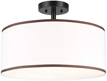 Потолочный светильник, 18-дюймовая люстра из матового никеля с 3 световыми барабанами, современный потолочный светильник с рассеивателем