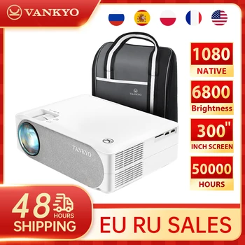 Проектор VANKYO V630 V630W Full HD Проектор 1080P Домашний Кинотеатр WIFI Синхронизация Экрана Гарантия 3 года VGA для Видеопроектора 4K