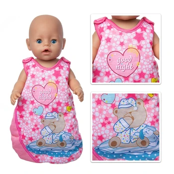 Аксессуары для куклы в спальном мешке подходят для куклы 17 дюймов 43 см, куклы Born Baby, аксессуары для куклы для подарка на день рождения ребенка