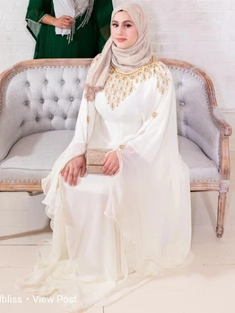 Новый исламский Современный Элегантный Дубайский марокканский кафтан Арабские вечерние платья 56 Дюймов