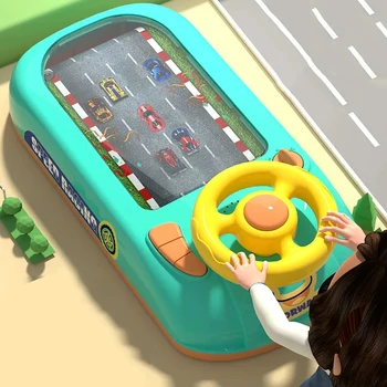 Детская игрушка для вождения на рулевом колесе, Электронная симуляция автомобиля Dodge, Приключенческая игра С музыкальными звуковыми эффектами Для детей, Малыш