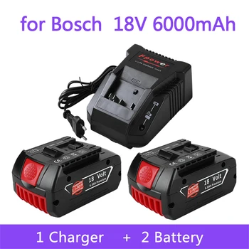 18V Batterie 6,0 Ah für Bohrmaschine 18V Lithium-ionen-akku BAT609, BAT609G, BAT618, BAT618G, BAT614 + 1 Ladegerät