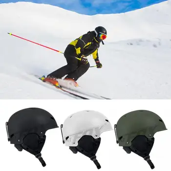 Модный Лыжный шлем Безопасный Противоударный Дышащий Мягкий Вкладыш Сохраняет Тепло ABS Shell Safety Protection Открытый Шлем для катания на лыжах