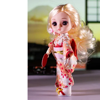 кукла Принцессы в Костюме в китайском стиле С Одеждой, Милая Виниловая кукла Для девочек, подарок на День Рождения, Милые 16 см, Сменные куклы ZH095