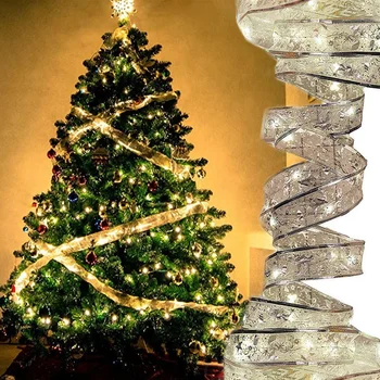 40 Светодиодный 4 м Сказочные Огни Струны Рождественская Лента Банты со Светодиодными Украшениями для Рождественской Елки Свадьбы Новый Год Navidad Home Decor