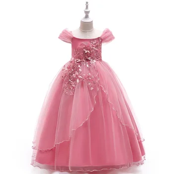 Свадебное вечернее платье для девочек-подростков, платье для церемонии для маленьких девочек, Элегантное детское праздничное платье, костюм для детской одежды