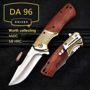 BK DA96 Карманный Складной Нож с лезвием 5Cr13Mov, деревянная ручка, Походные Охотничьи Ножи, Тактический Инструмент для выживания EDC Для подарков